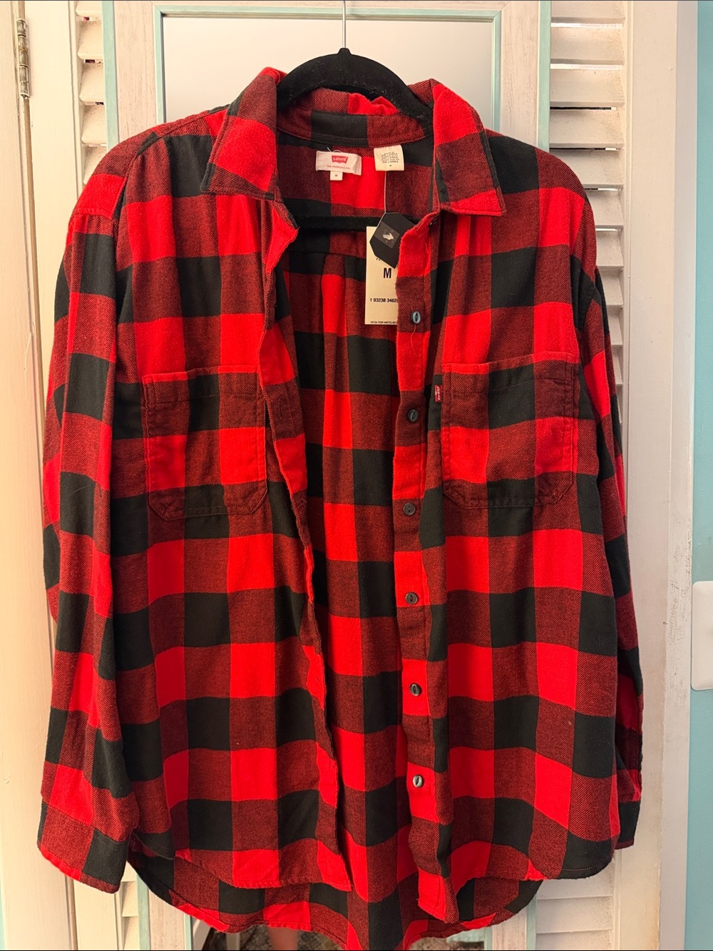 Levi's Red and Black Buffalo Plaid Button-Down Shirt